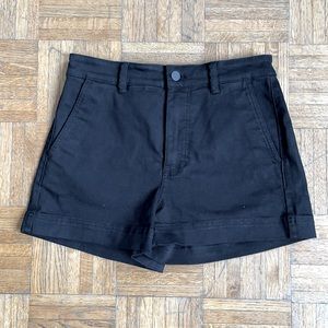 Black Twill High waist Everlane Shorts